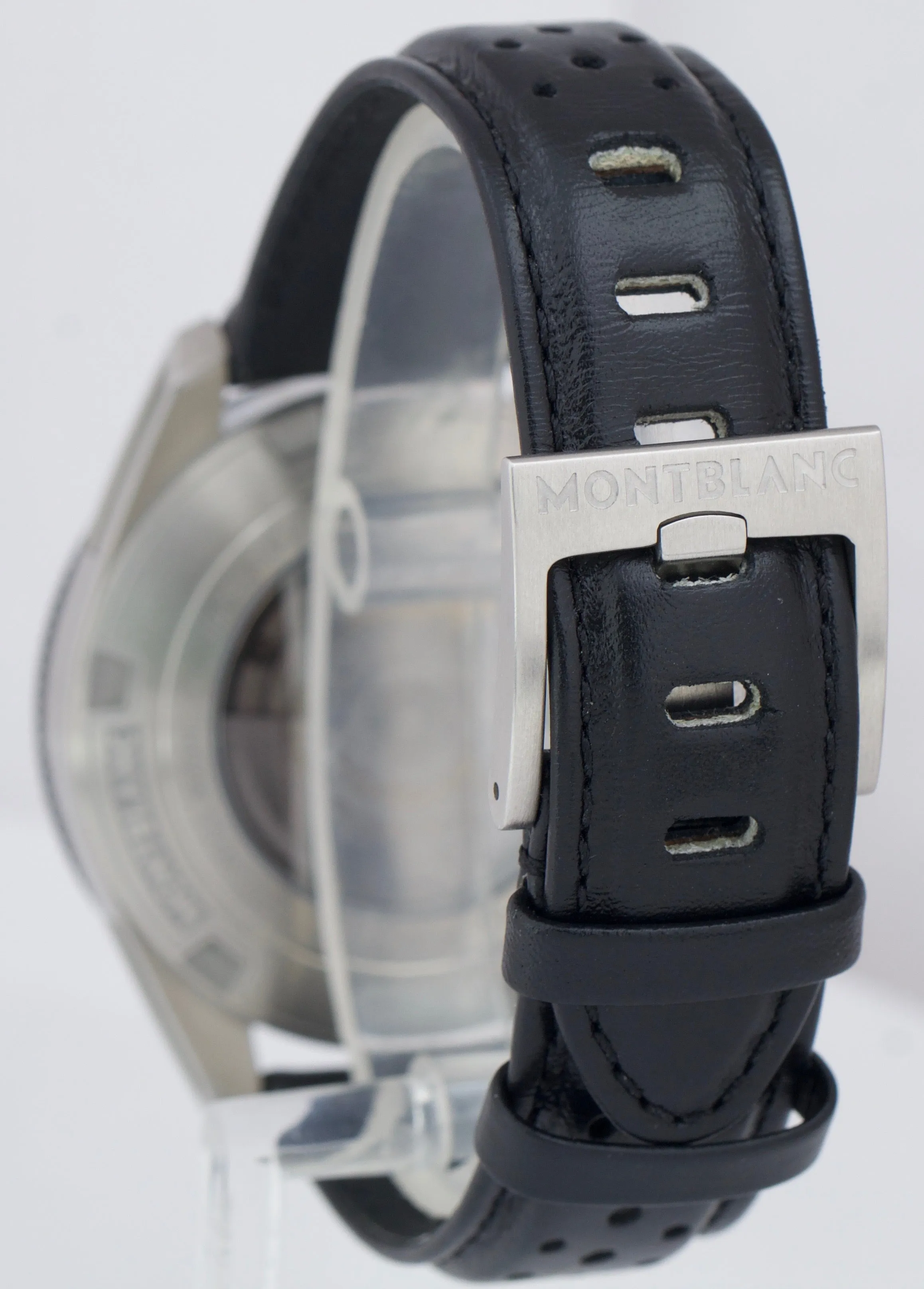 Montblanc Timewalker Automatic Stainless Steel 116058 Leather 41mm Silver Watch