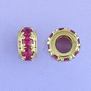 Mother's Rondelles Collection Ruby Rondelle