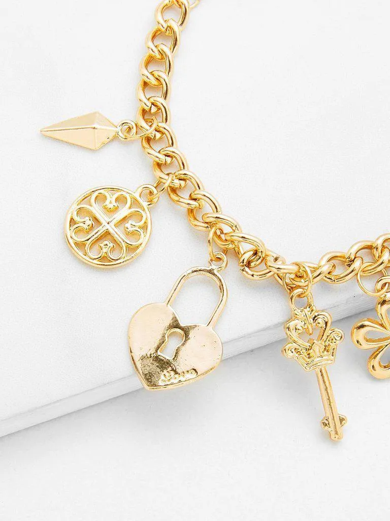 Multi Charm Chain Bracelet