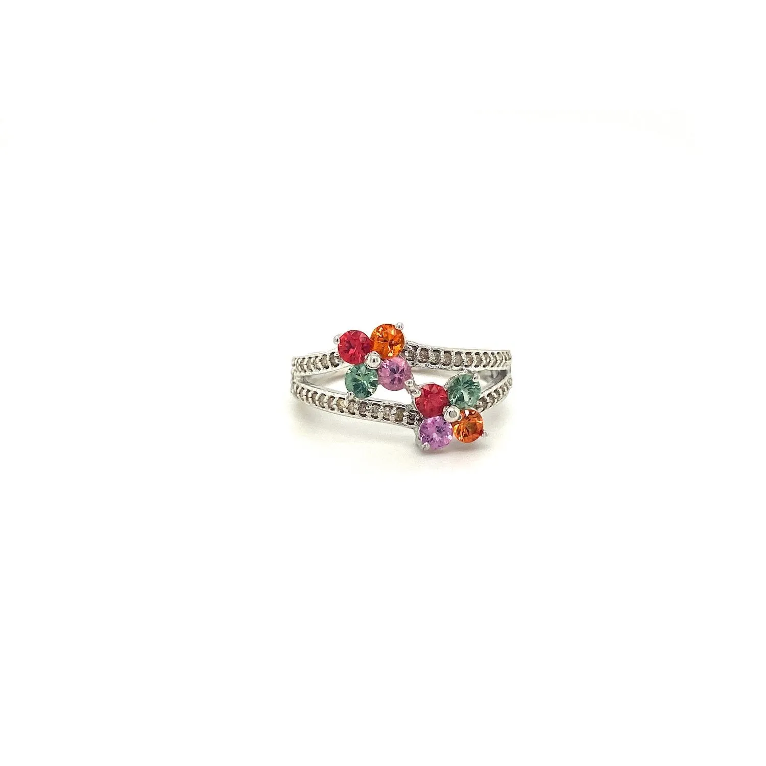 Multi Sapphire Ring in .925 Sterling Silver - KSR 12609