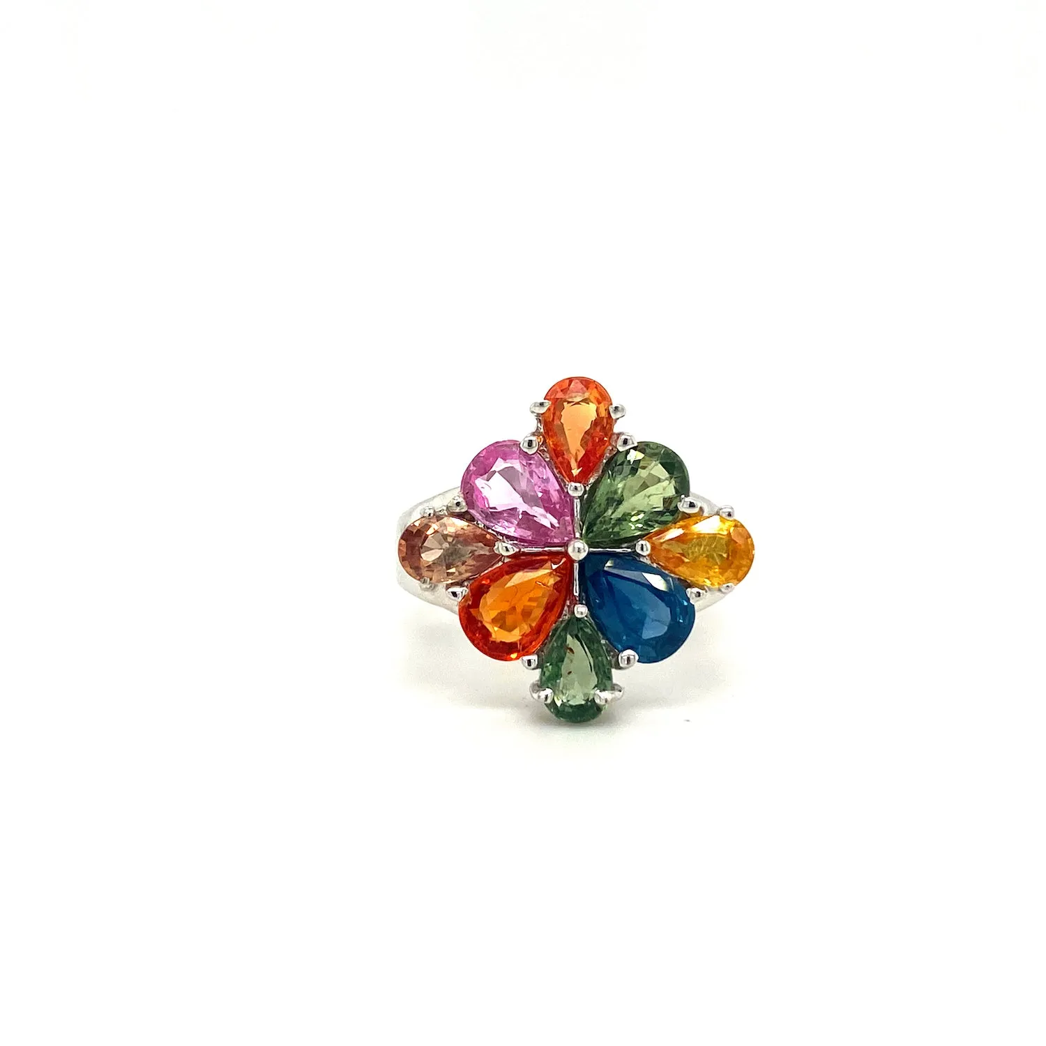 Multi Sapphire Ring in .925 Sterling Silver - KSR 16673