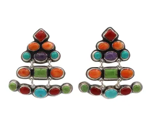 Multi-stone Chandelier Earrings