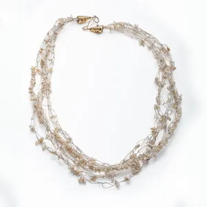 Multi Strand Collar with Keishi Pearls