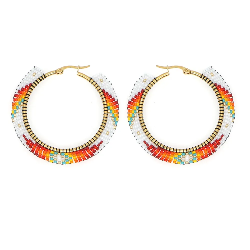 Native Hoop Earrings Boho Style
