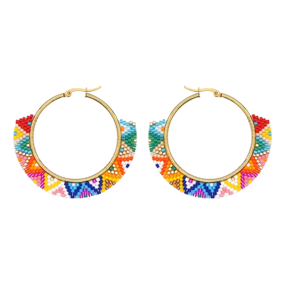 Native Hoop Earrings Boho Style