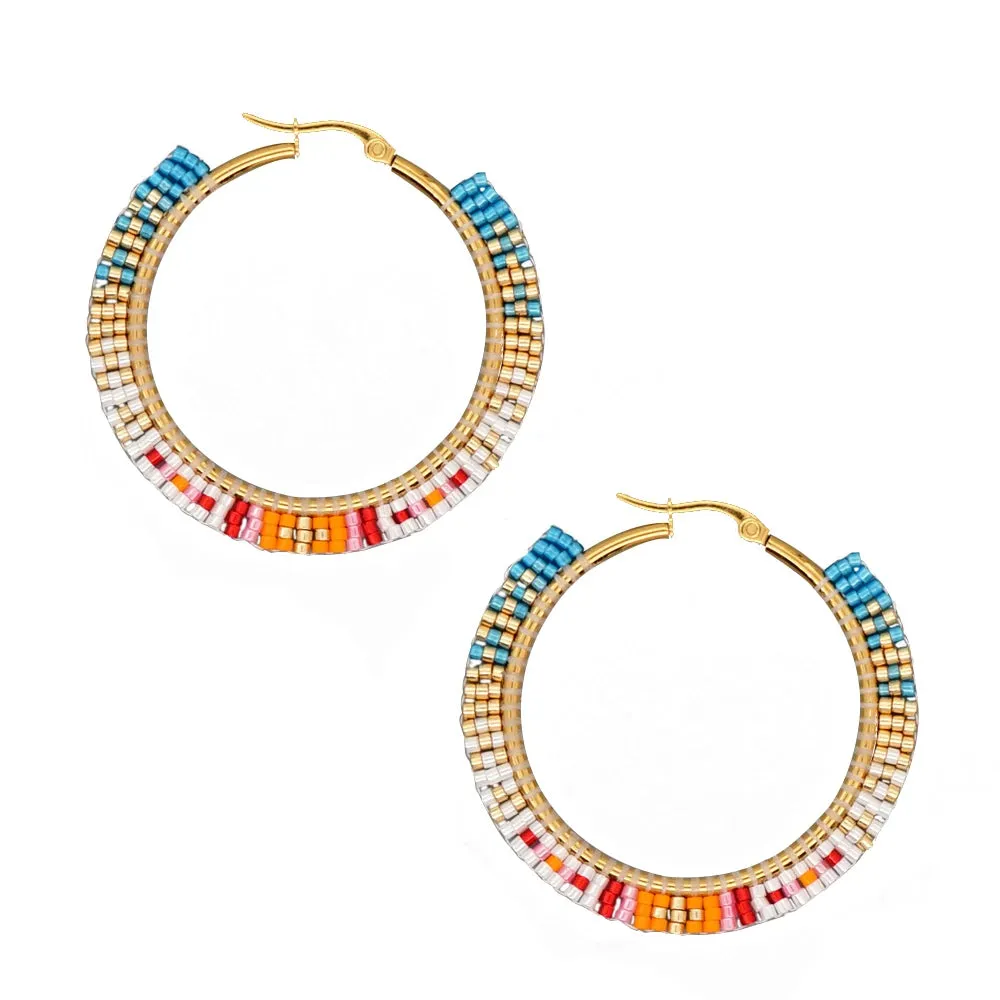 Native Hoop Earrings Boho Style