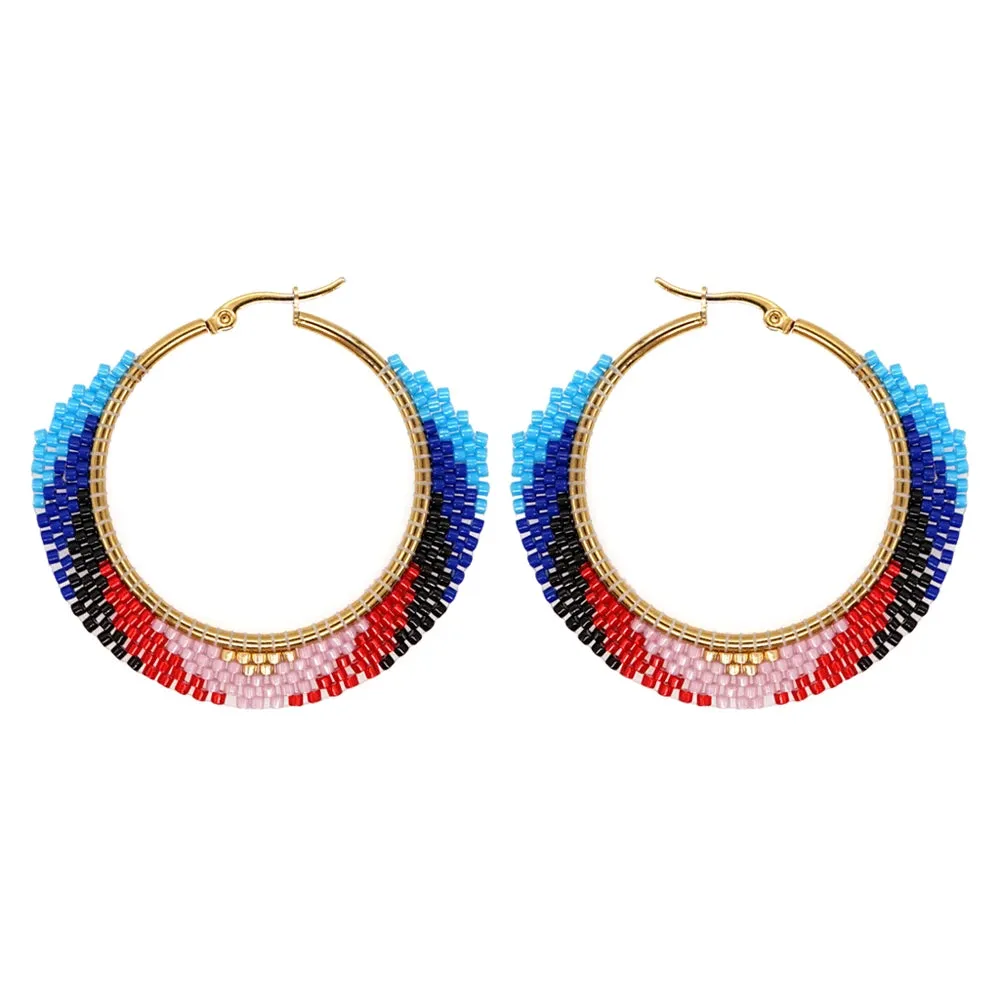 Native Hoop Earrings Boho Style