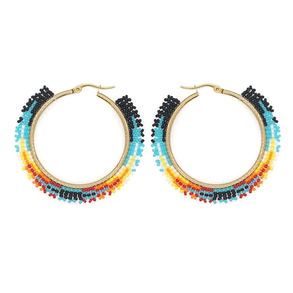 Native Hoop Earrings Boho Style