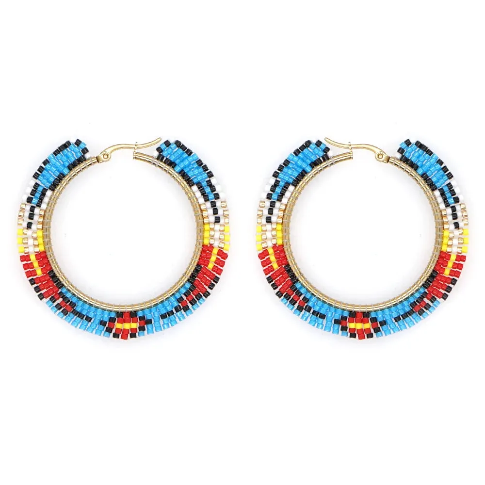 Native Hoop Earrings Boho Style