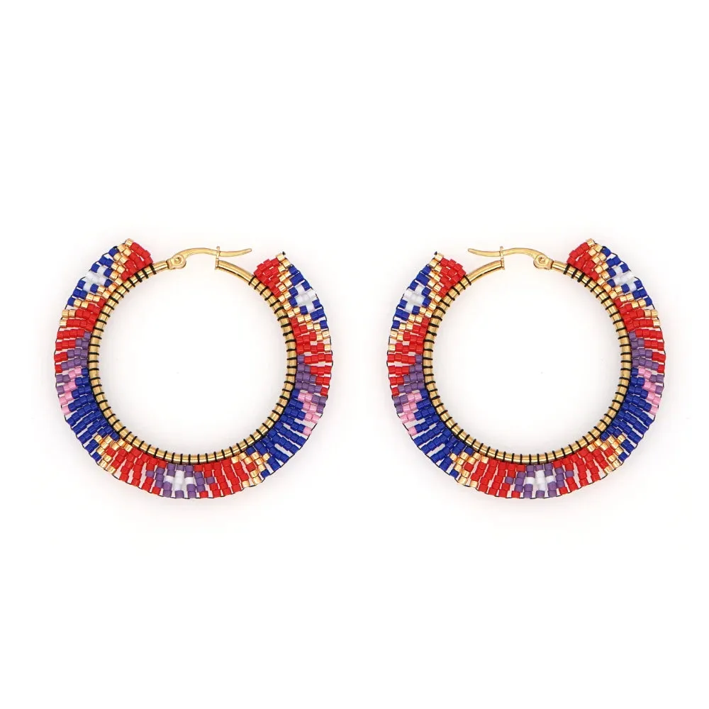 Native Hoop Earrings Boho Style
