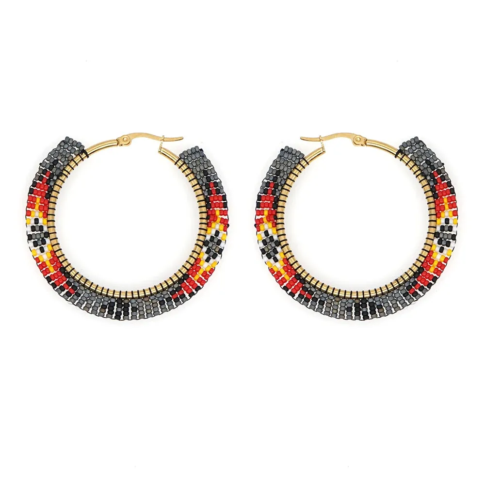 Native Hoop Earrings Boho Style