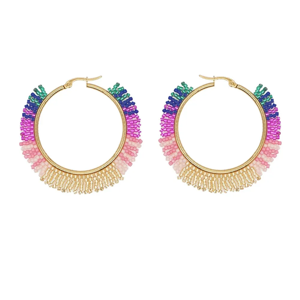 Native Hoop Earrings Boho Style