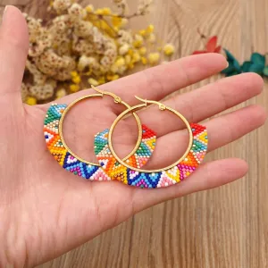 Native Hoop Earrings Boho Style