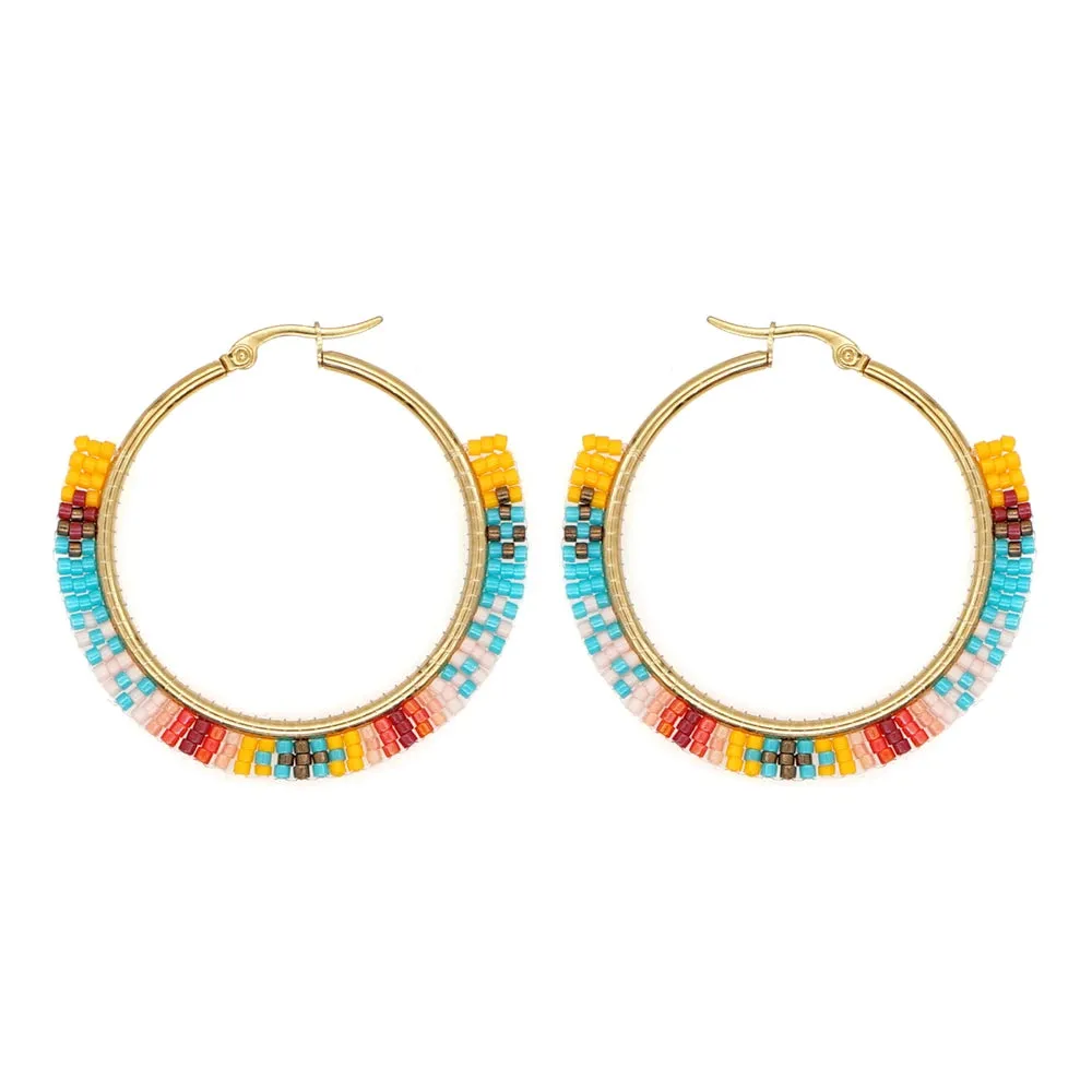 Native Hoop Earrings Boho Style