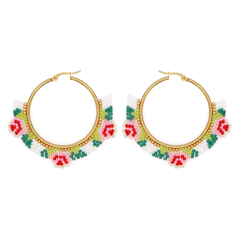Native Hoop Earrings Boho Style