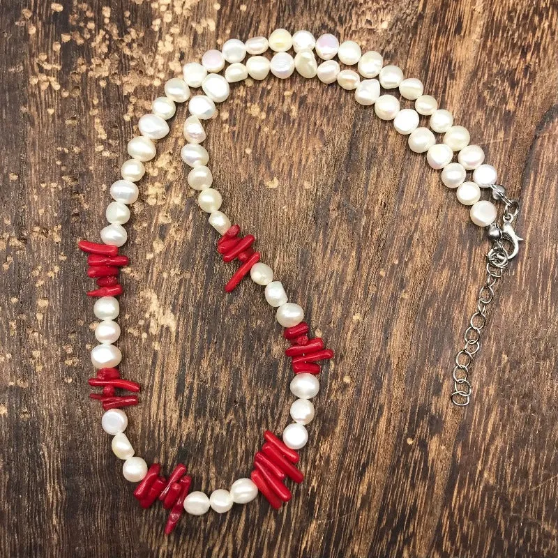 Natural Baroque Pearl Necklace Wedding Women Jewelry