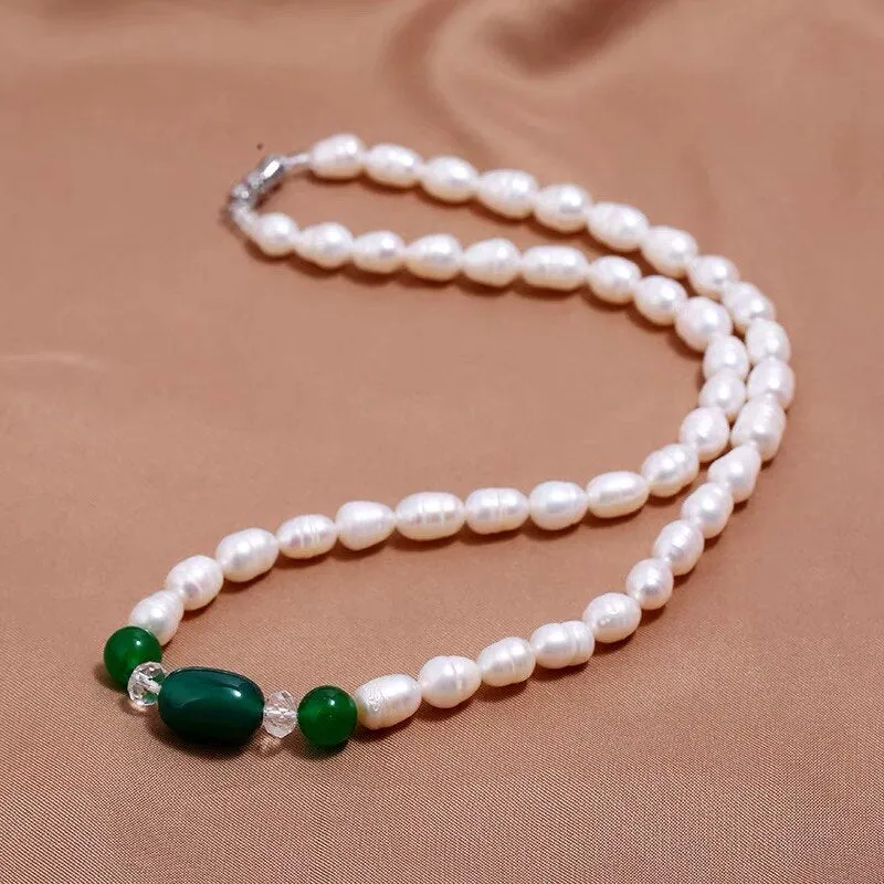 Natural Baroque Pearl Necklace Wedding Women Jewelry