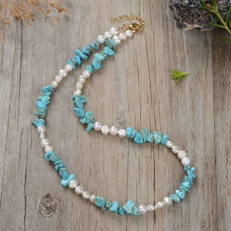 Natural Baroque Pearl Necklace Wedding Women Jewelry