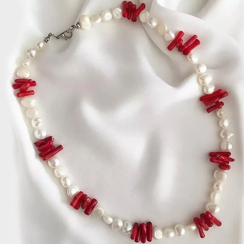 Natural Baroque Pearl Necklace Wedding Women Jewelry