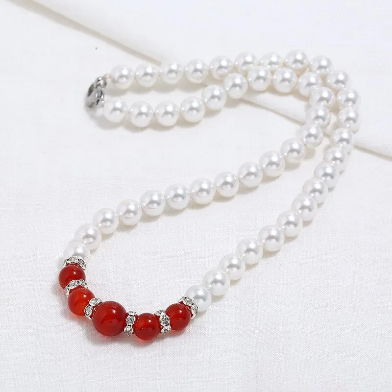 Natural Baroque Pearl Necklace Wedding Women Jewelry