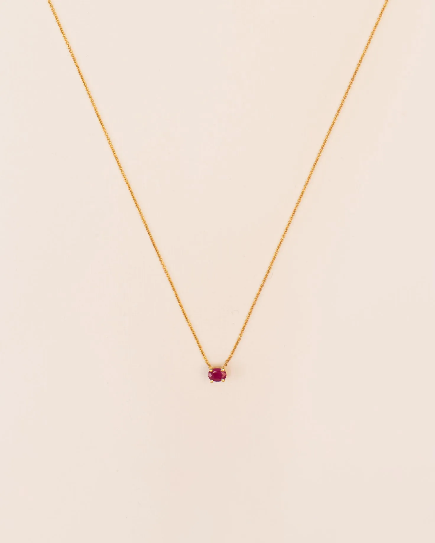 Necklace with ruby in 18 ct. gold