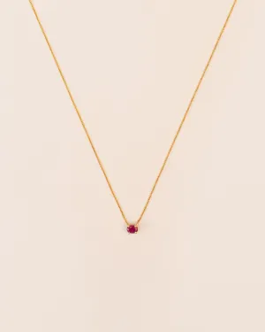 Necklace with ruby in 18 ct. gold