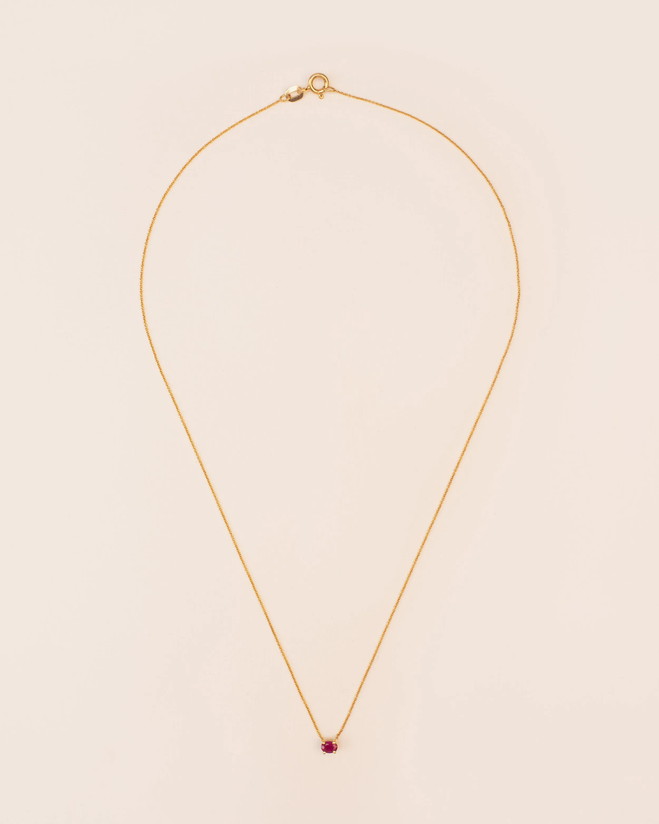 Necklace with ruby in 18 ct. gold