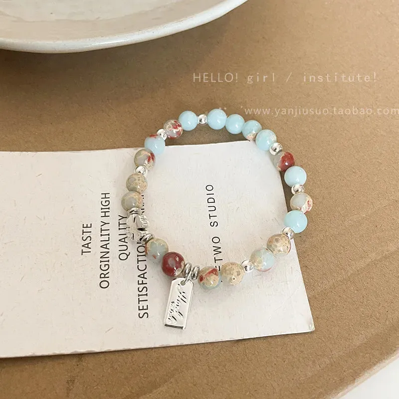 New Black Cat Heart Rhinestone Pentagram Star Beads Bracelet for Women Aesthetic Sweet Cool Trendy Jewelry Korean Fashion Gift