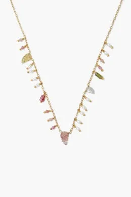 NG-14408 tourmaline mix necklace