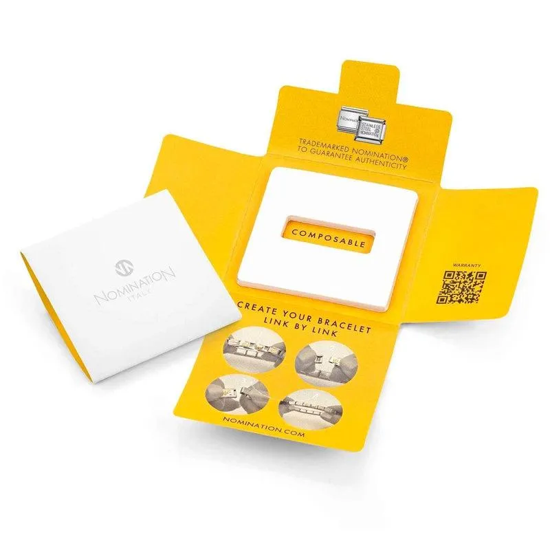 Nomination Composable Link Letter W, Silver