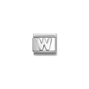 Nomination Composable Link Letter W, Silver