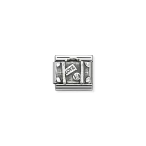 Nomination Composable Link, Travelling Suitcase, Silver