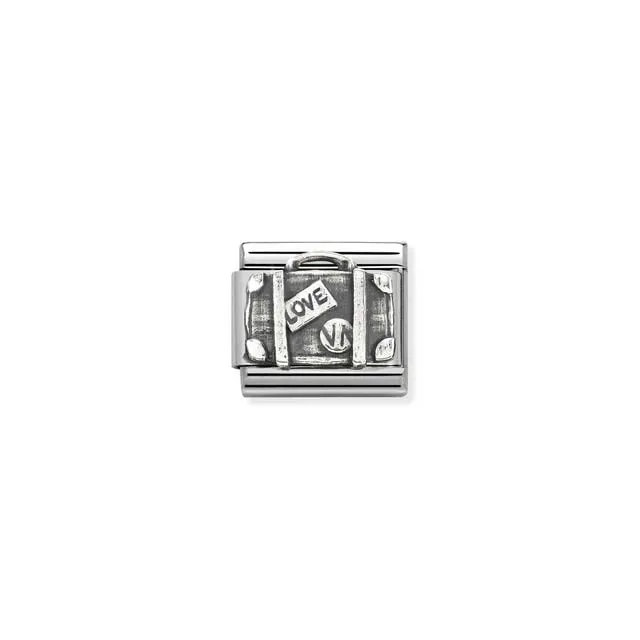 Nomination Composable Link, Travelling Suitcase, Silver