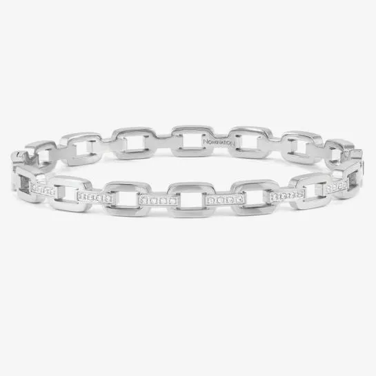 Nomination Pretty Bangles Chain Large Silver Bangle
