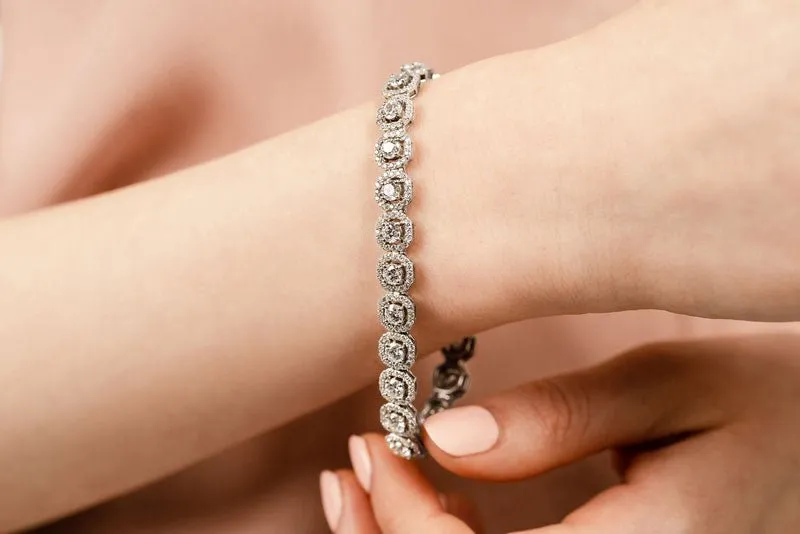 Octagon Red Carpet Lab-Grown Diamond Bracelet with 13.45 ct.(finished) 1.4mm, 5.0mm