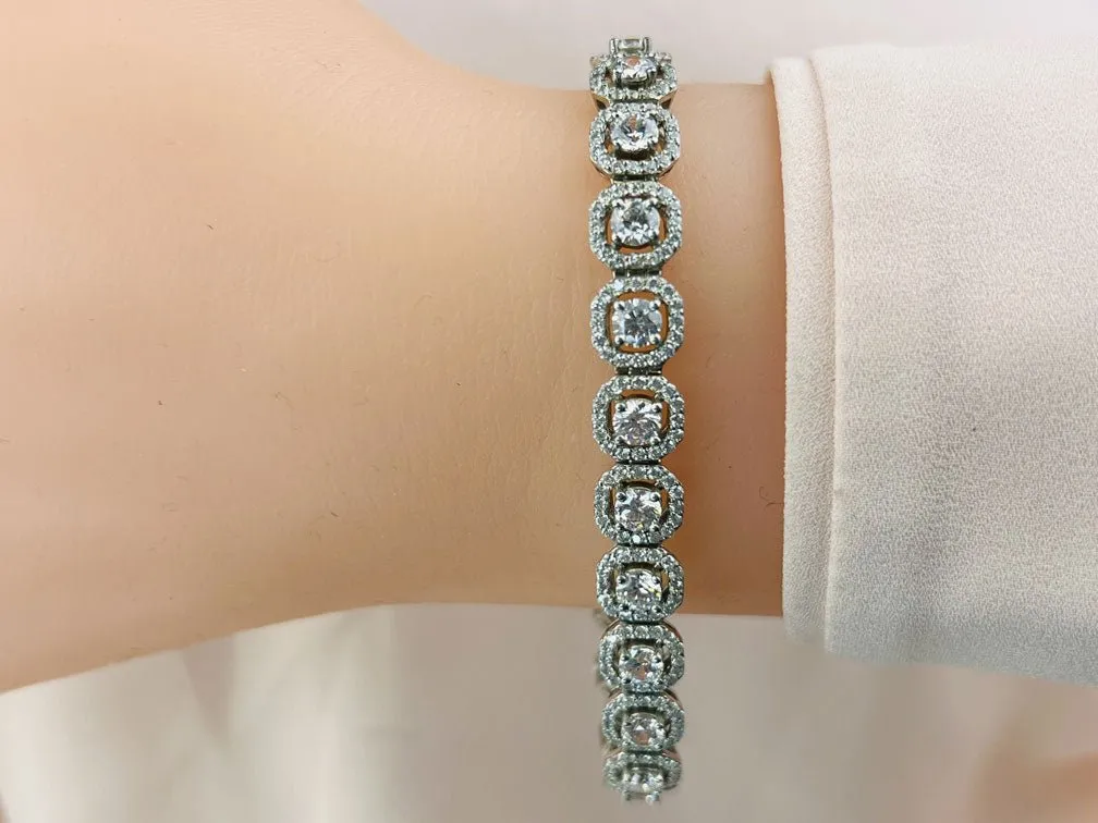 Octagon Red Carpet Lab-Grown Diamond Bracelet with 13.45 ct.(finished) 1.4mm, 5.0mm