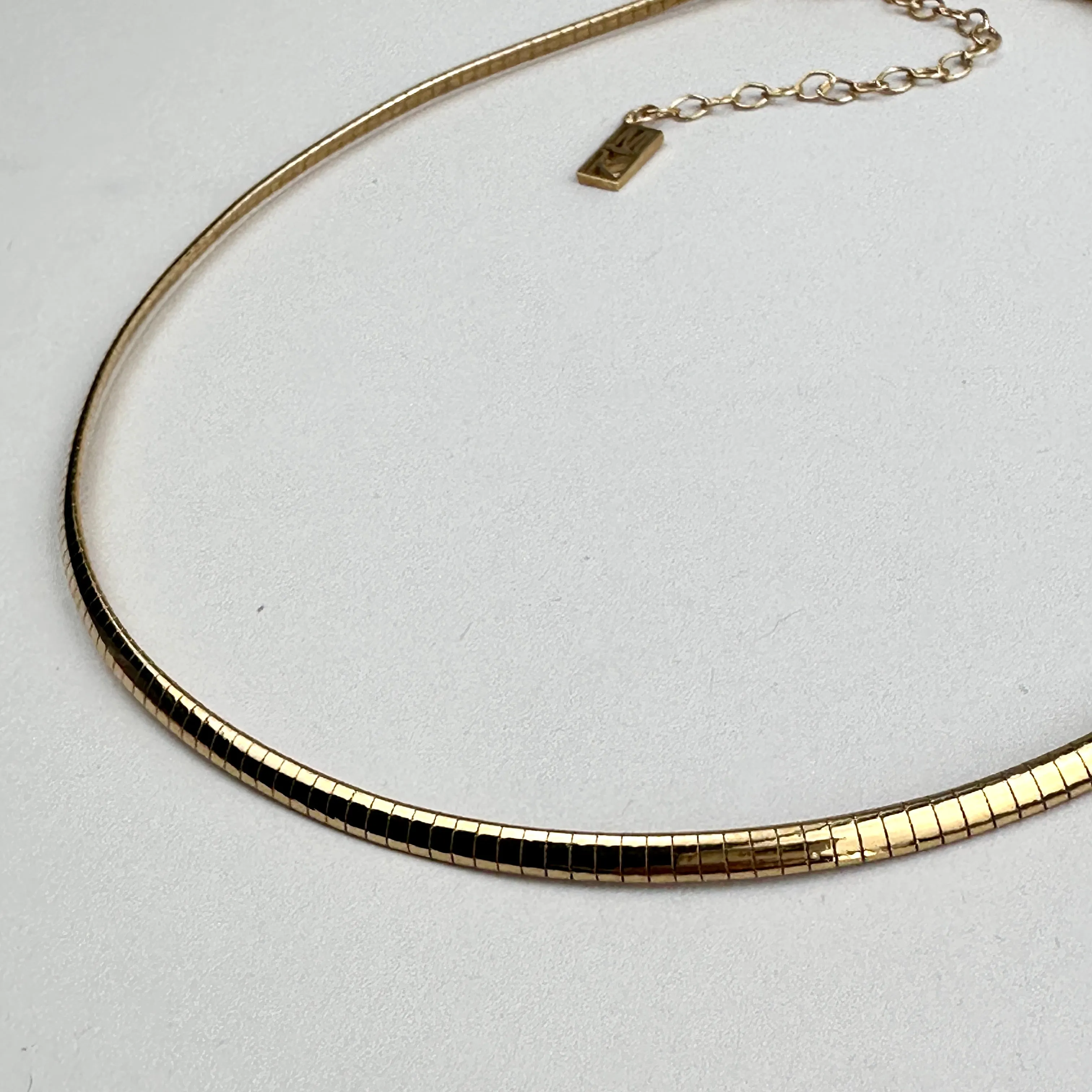 Omega Collar Bar Charm Necklace