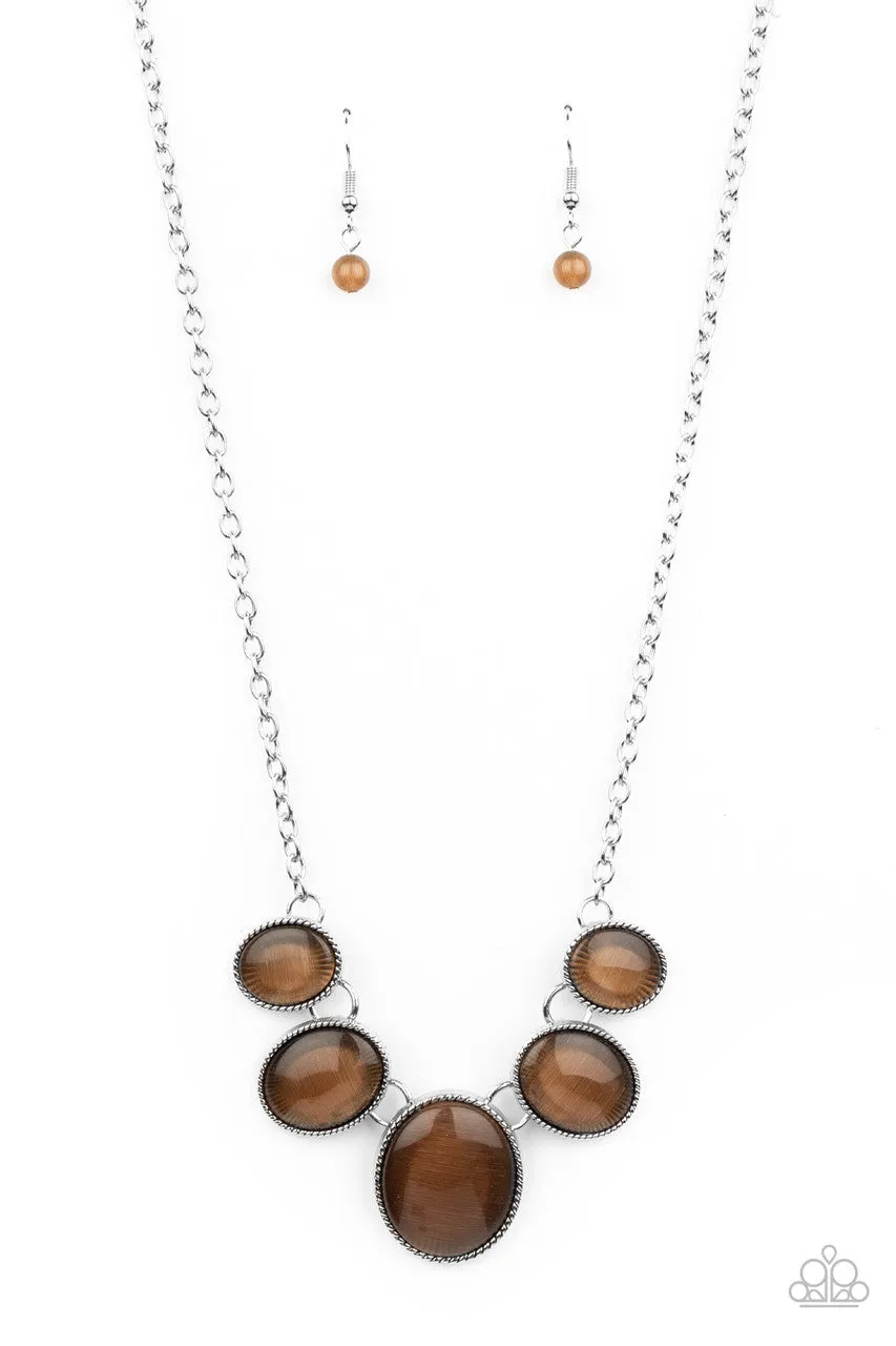 One Can Only GLEAM Brown Paparazzi Necklace