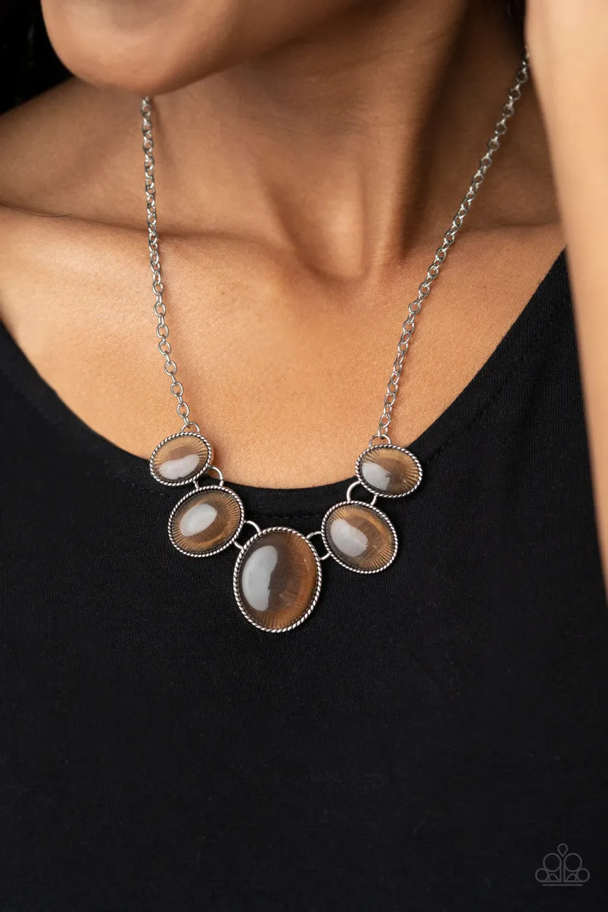 One Can Only GLEAM Brown Paparazzi Necklace