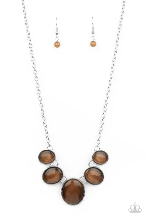 One Can Only GLEAM Brown Paparazzi Necklace
