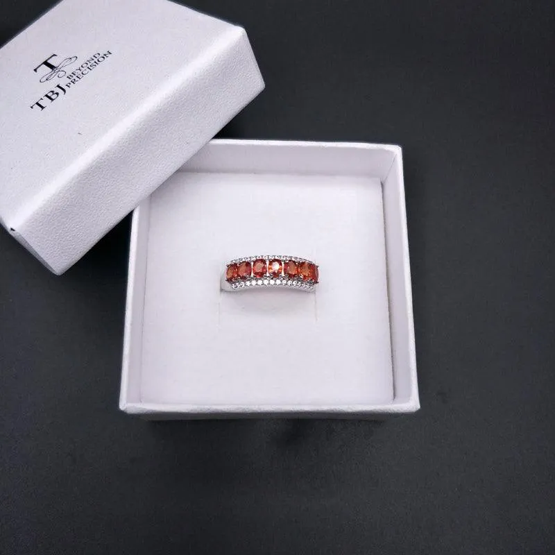 Orange Sapphire Rings