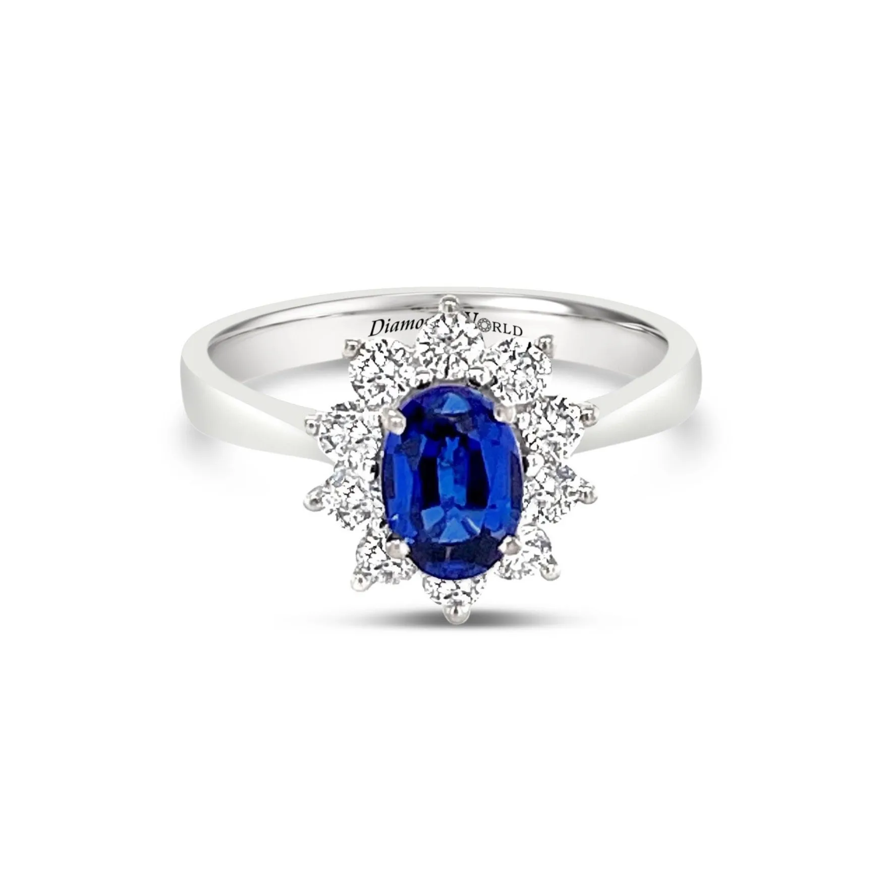 Oval Cut Sapphire & Diamonds "Megan" Ring