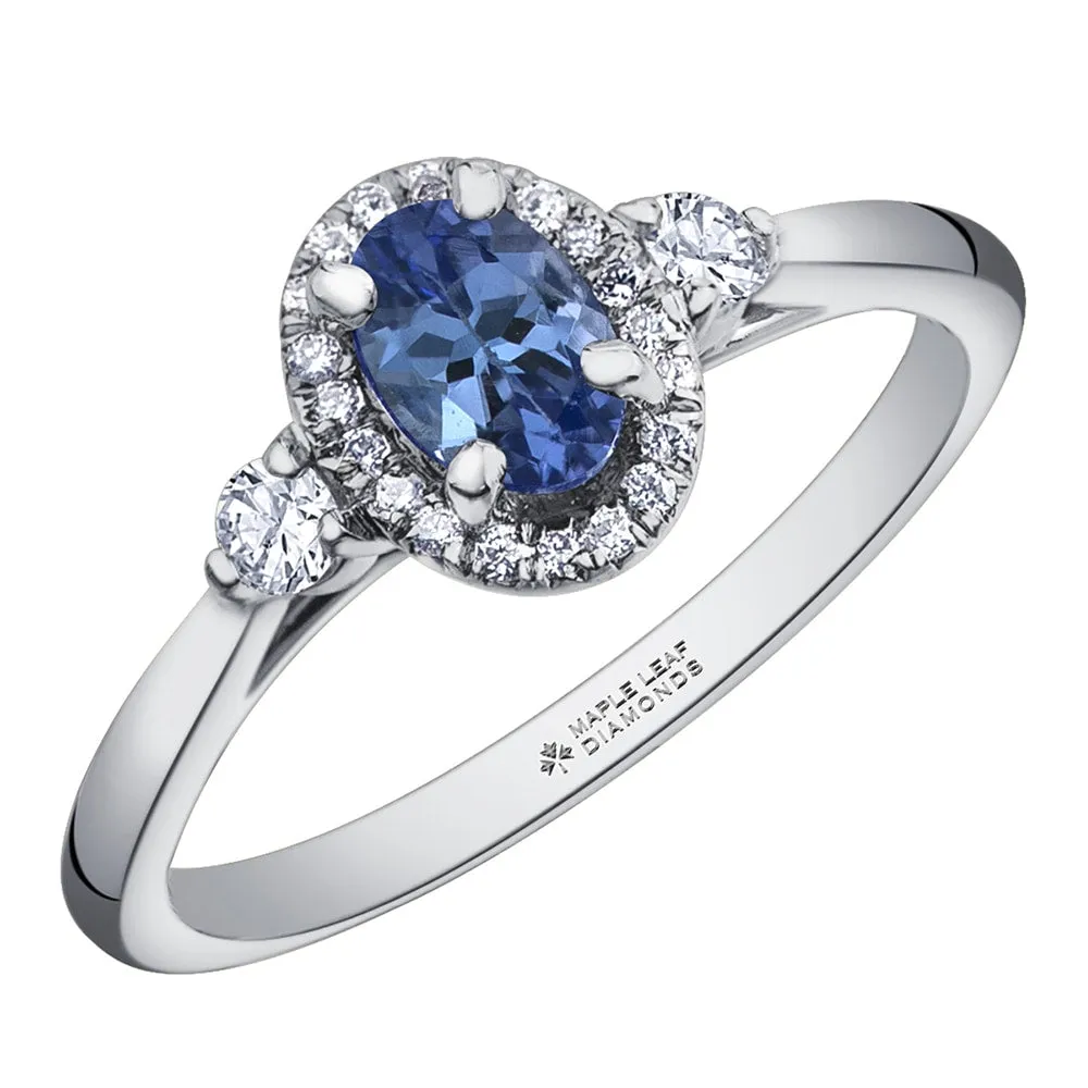 Oval Gemstone and Canadian Diamond Rings
