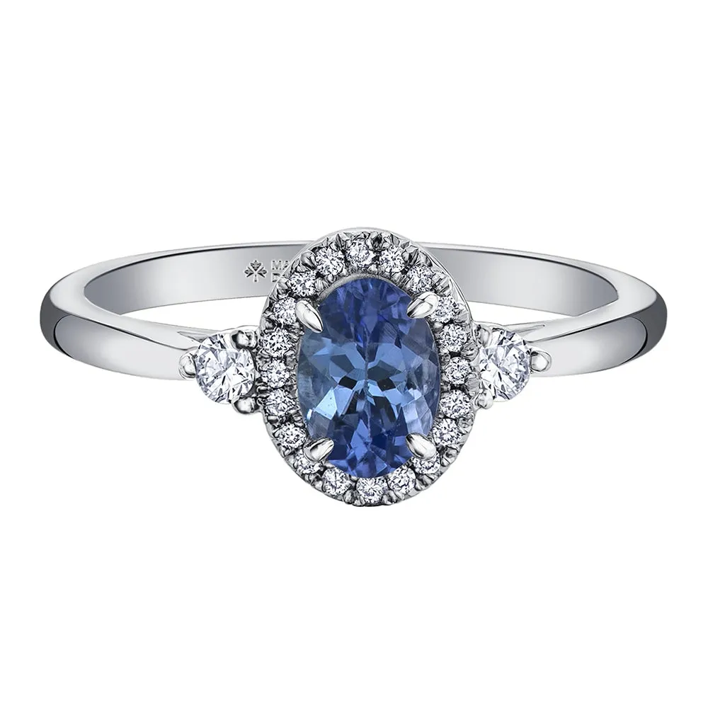 Oval Gemstone and Canadian Diamond Rings