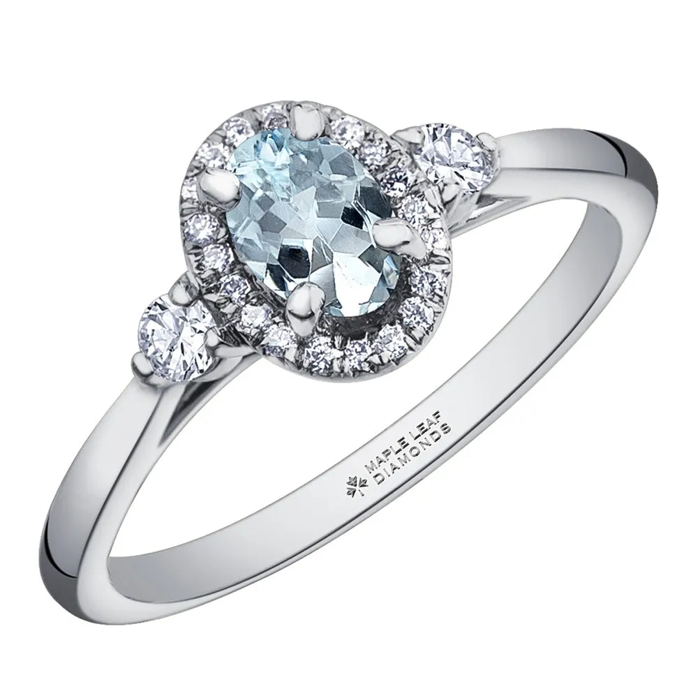 Oval Gemstone and Canadian Diamond Rings