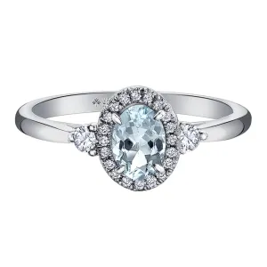 Oval Gemstone and Canadian Diamond Rings