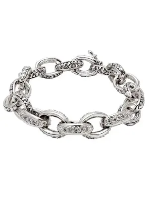 Oval Link Collection - Pavé Bracelet