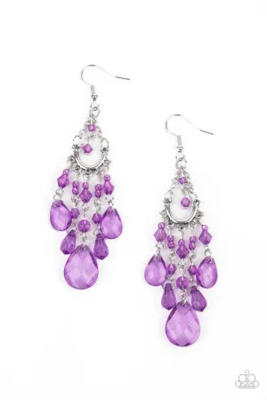 Paid Vacation Purple Paparazzi Earrings