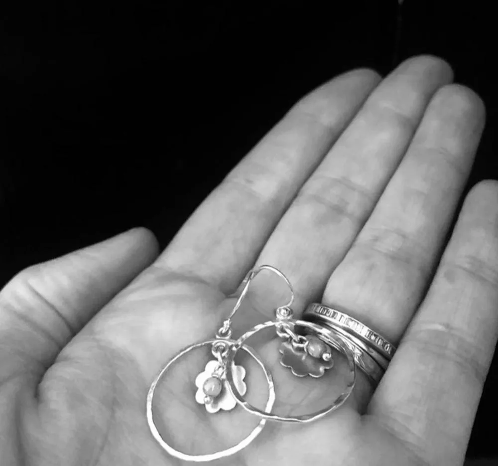 PAIRD Hoop & Flower Chandelier Earring