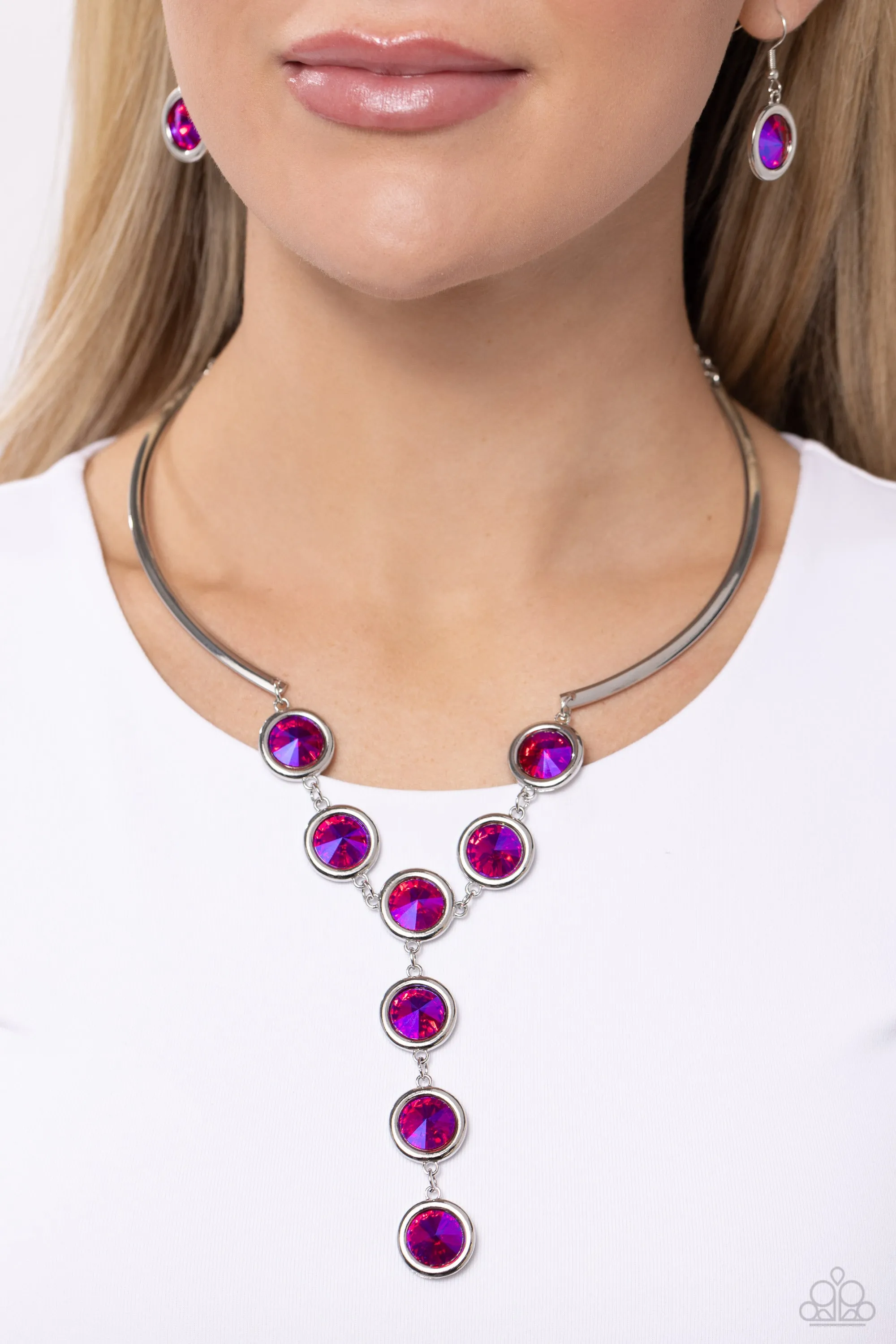 PAPARAZZI Cheers to Confidence - Pink NECKLACES